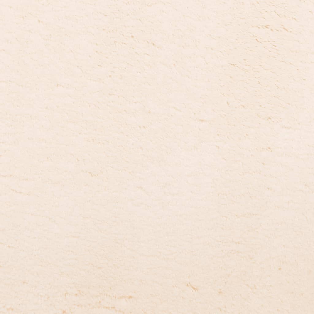 vidaXL Vloerkleed HUARTE laagpolig zacht wasbaar 60x110 cm beige