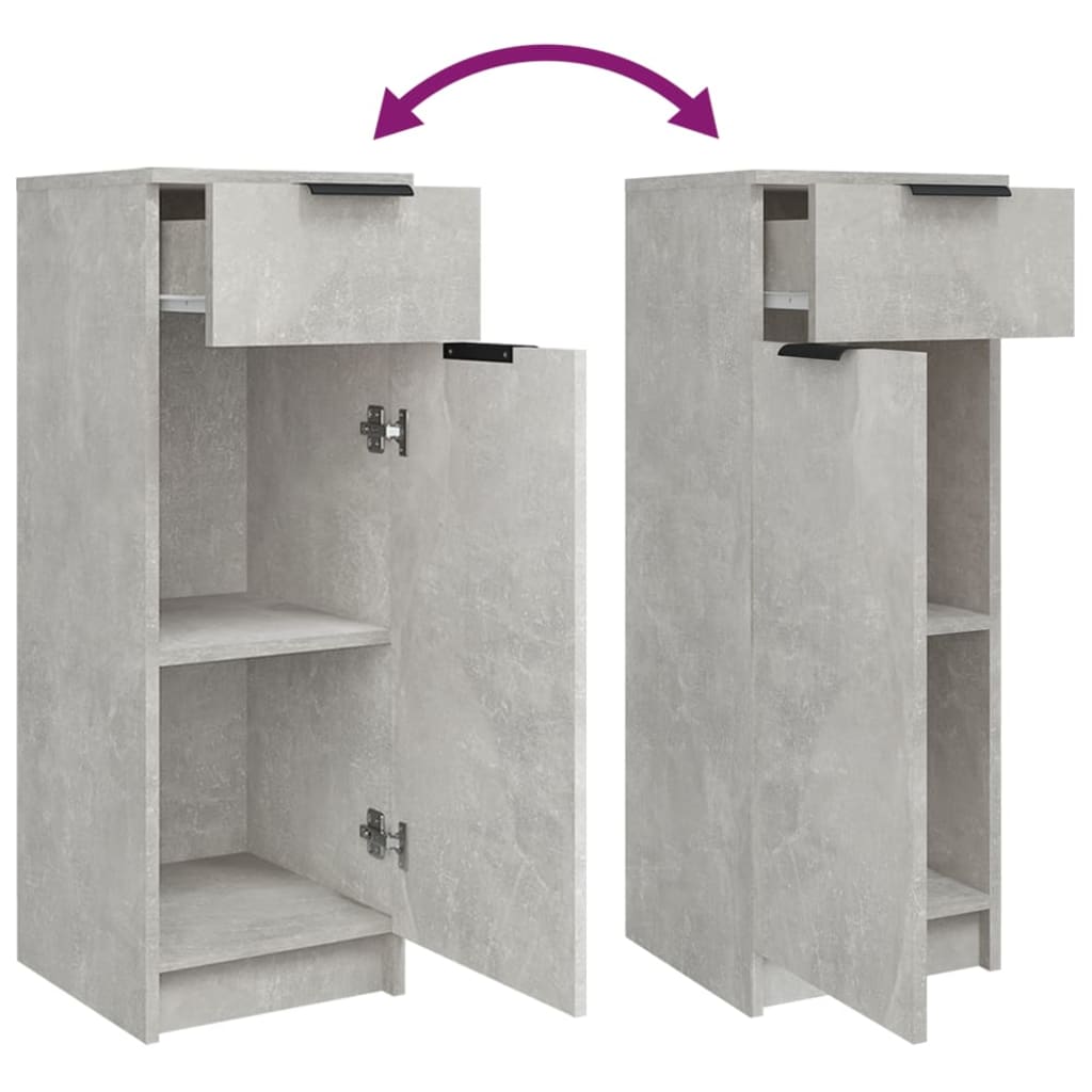 vidaXL 5-delige Badkamerkastenset bewerkt hout betongrijs