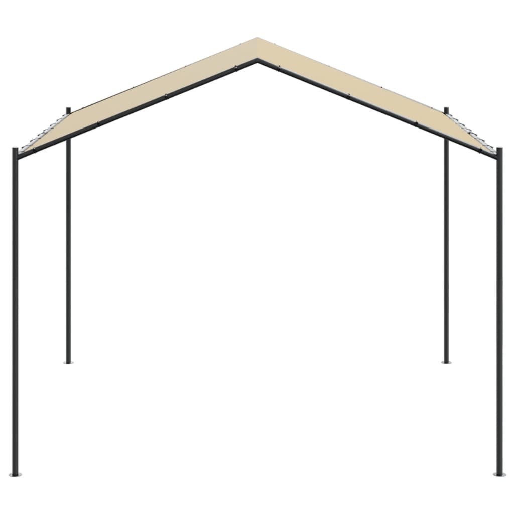 vidaXL Tuinpaviljoen 3x3 m staal en stof beige