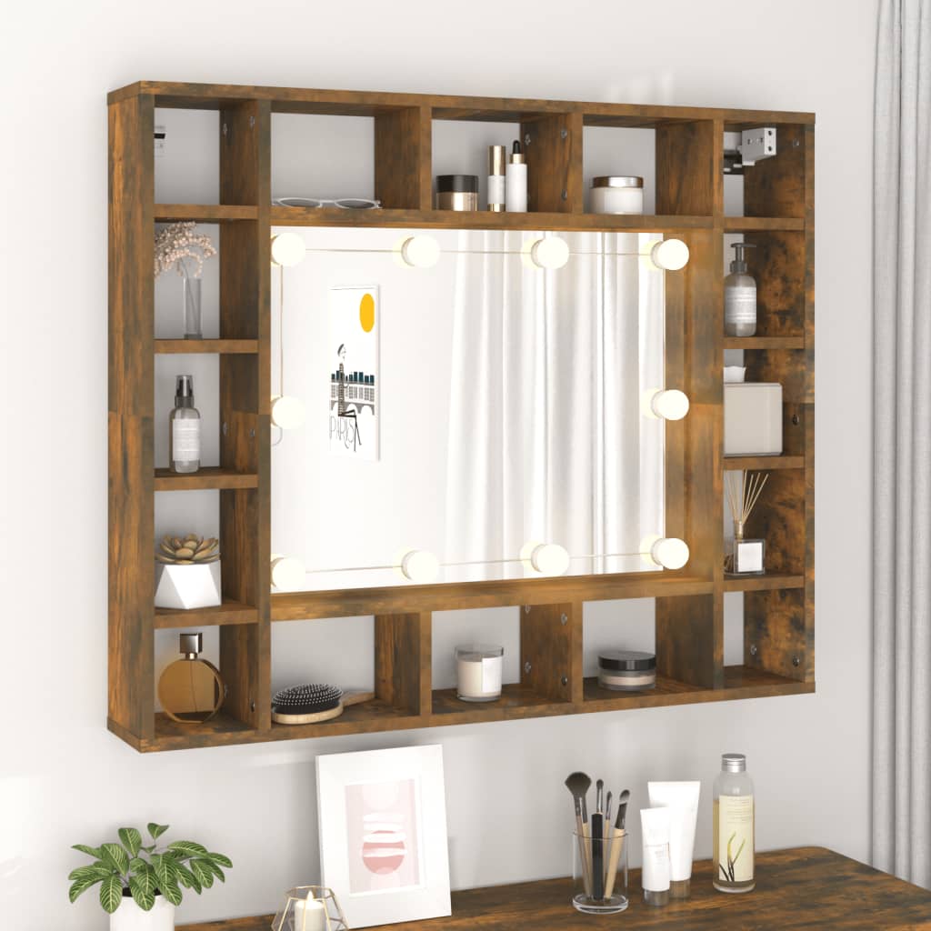 Spiegelkast met LED-verlichting 70x16,5x60 cm wit kopen