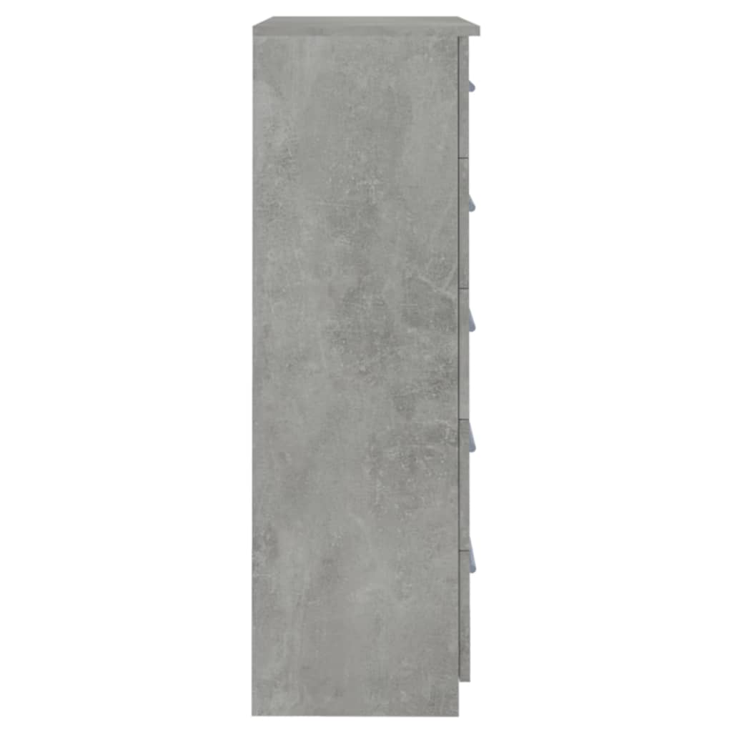 vidaXL Ladekast 71x35x108 cm spaanplaat betongrijs