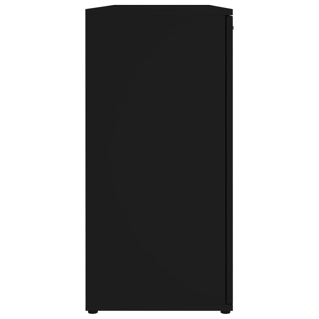 vidaXL Dressoir 120x35,5x75 cm spaanplaat zwart