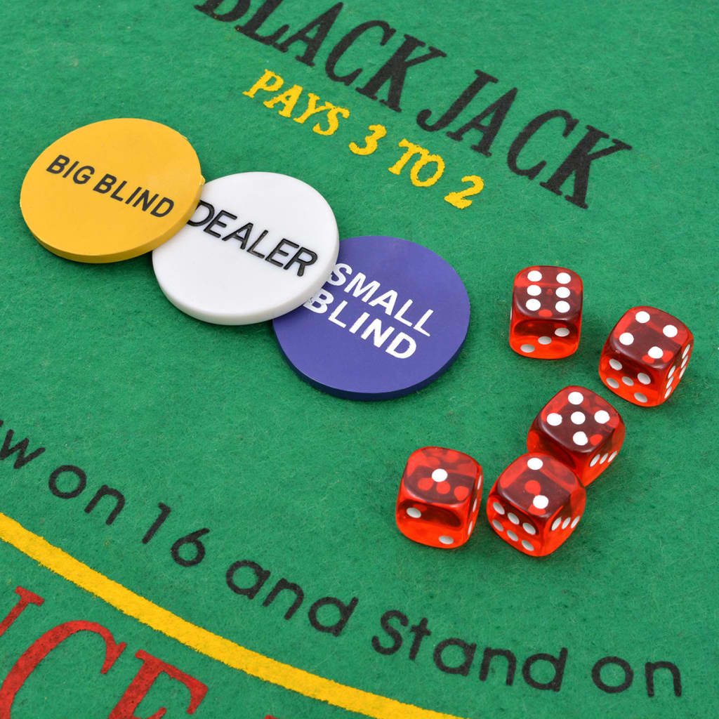 vidaXL Poker/blackjack set met 600 chips aluminium