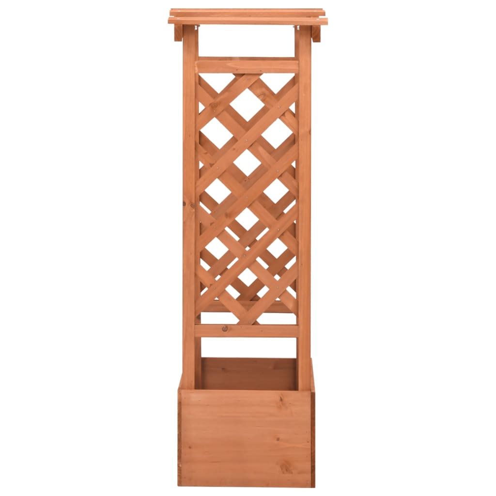 Latwerkplantenbak 70x30x135 cm massief vurenhout bruin kopen Latwerkplantenbak 70x30x135 cm massief vurenhout bruin kopen