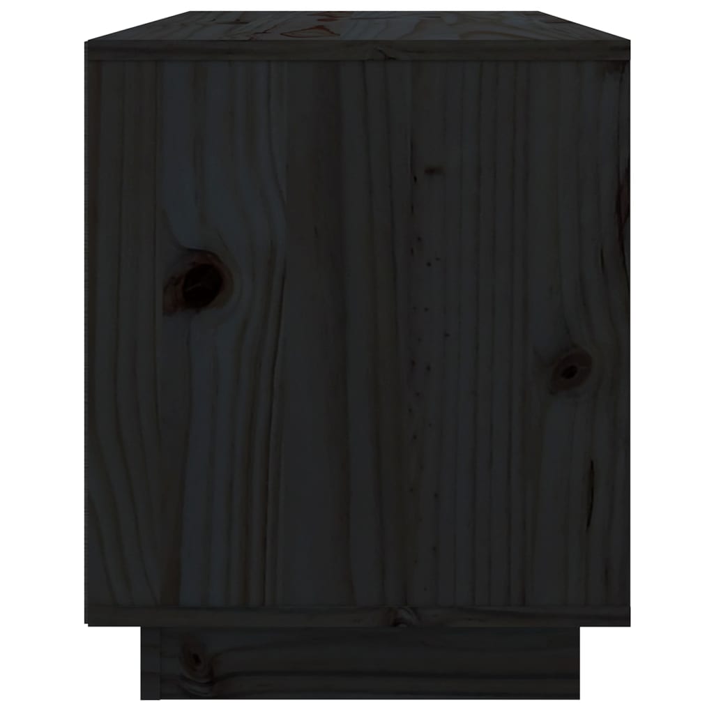 vidaXL Tv-meubel 74x35x44 cm massief grenenhout zwart