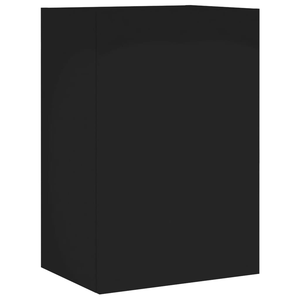 vidaXL 5-delige Tv-wandmeubelset bewerkt hout zwart