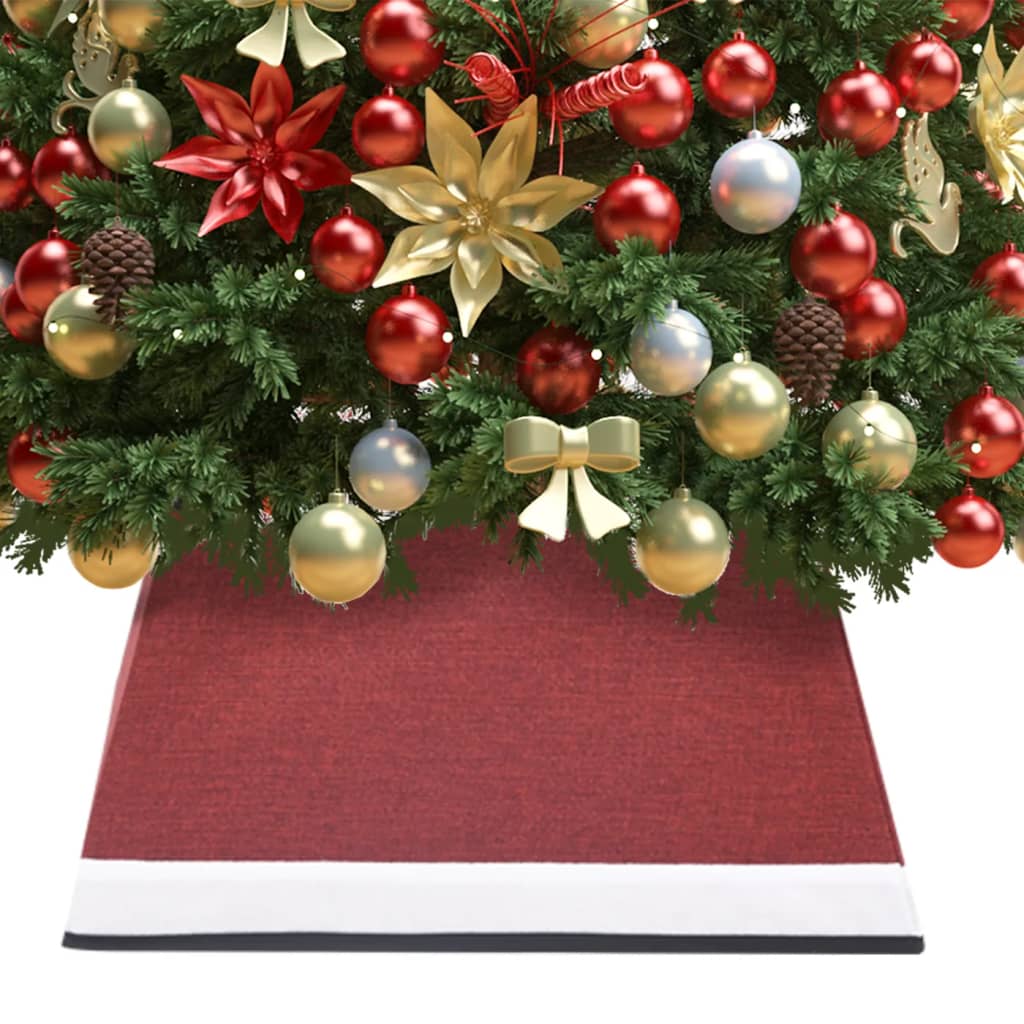 vidaXL Kerstboomrok 48x48x25 cm rood en wit