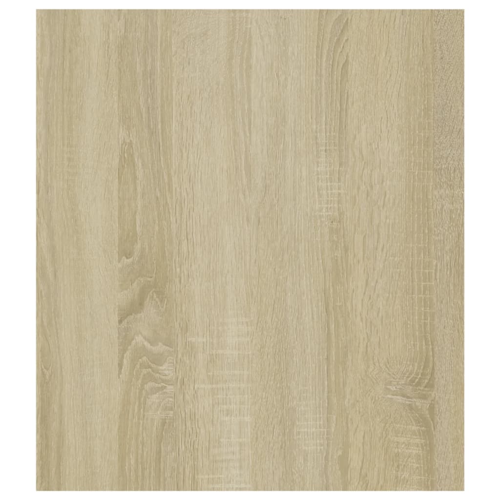 vidaXL Bijzettafel 60x40x45 cm bewerkt hout wit en sonoma eikenkleurig