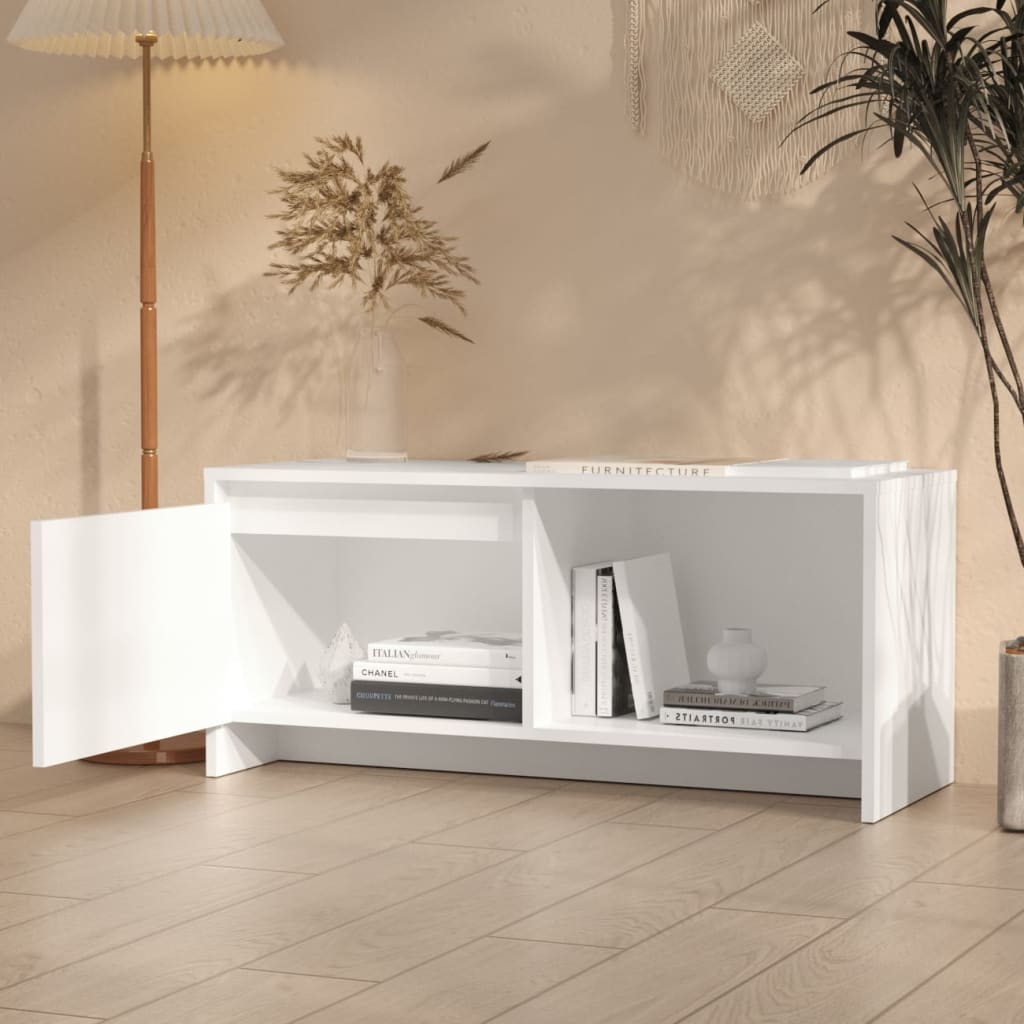 vidaXL Tv-meubel 90x35x40 cm bewerkt hout wit