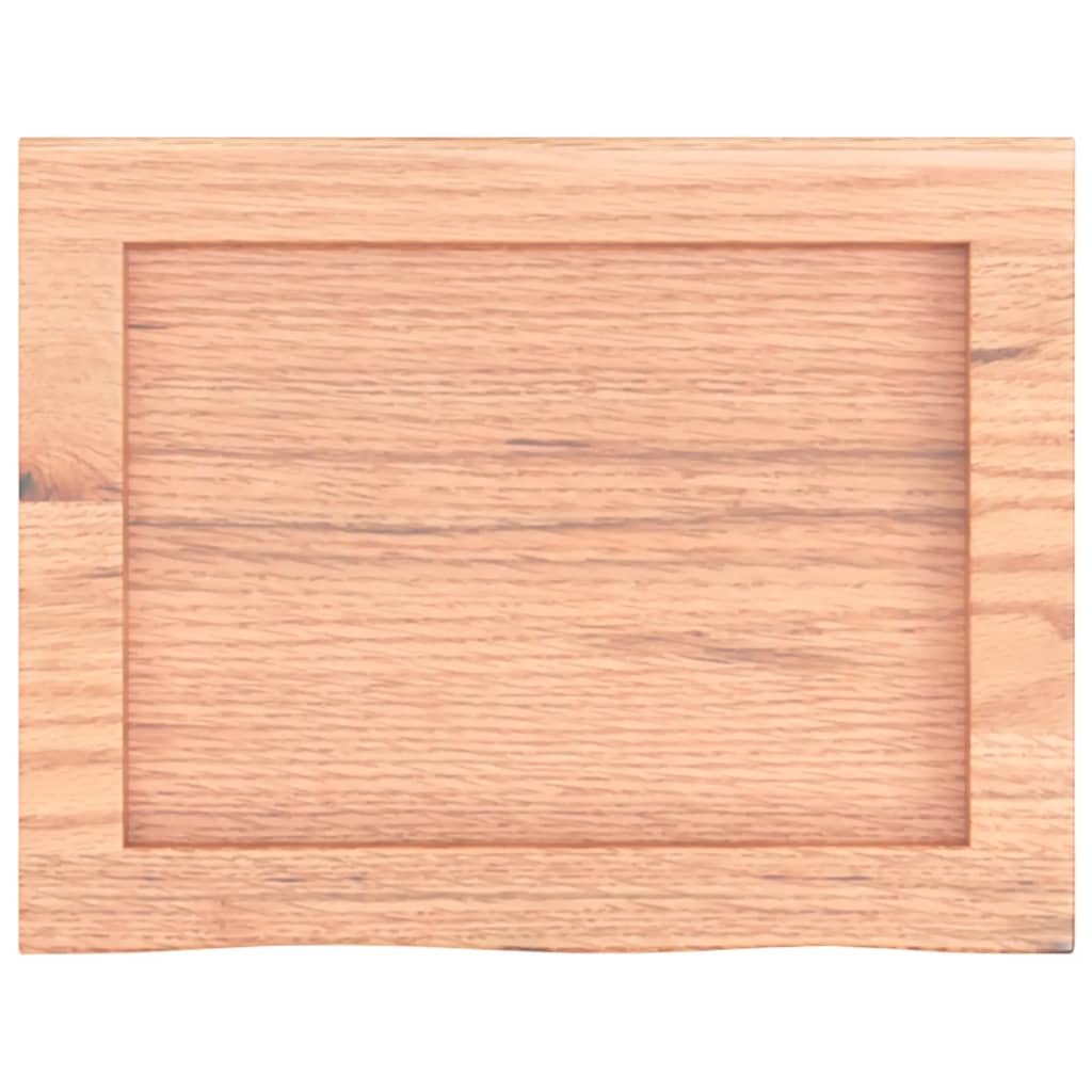 vidaXL Wastafelblad 40x30x(2-6) cm behandeld massief hout lichtbruin