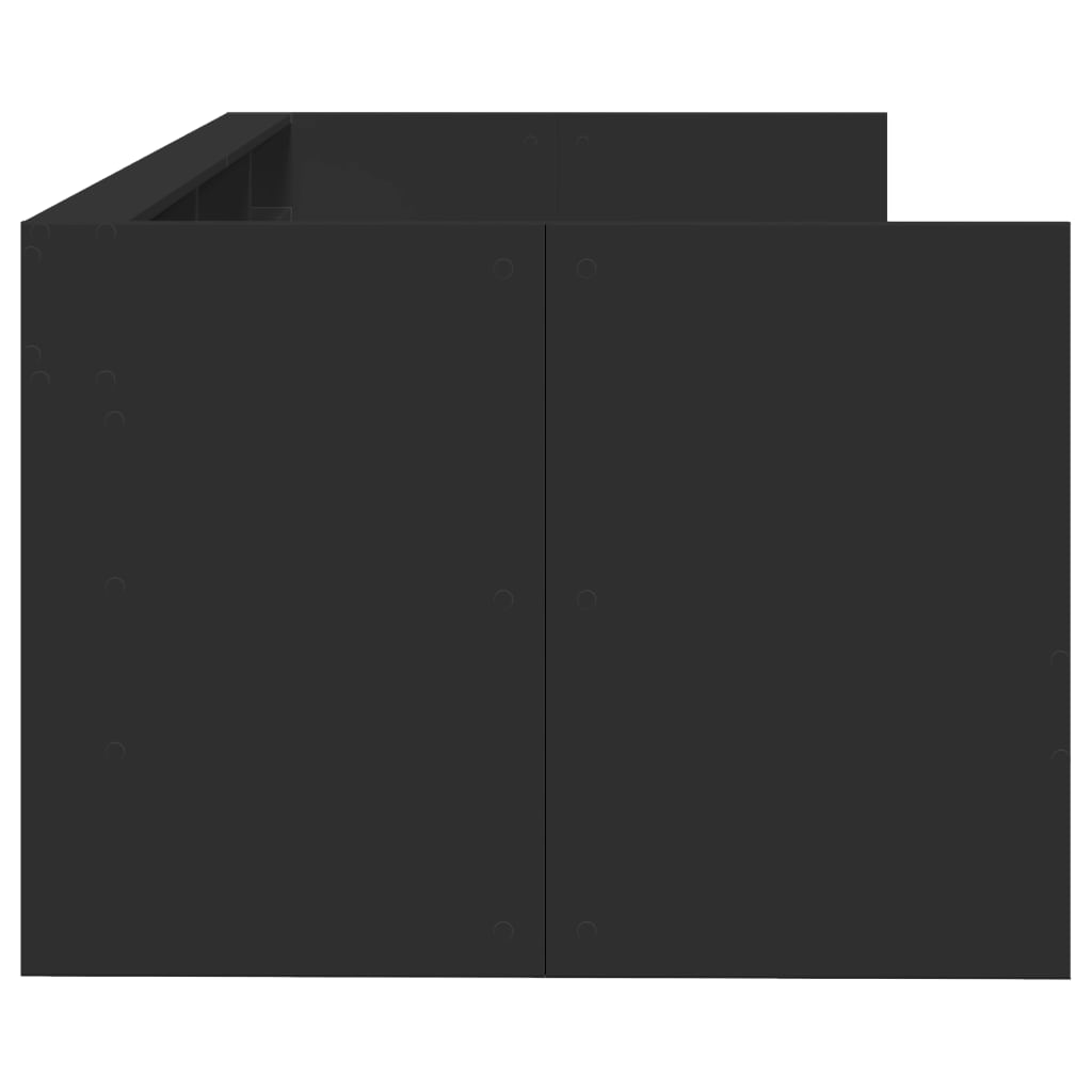 vidaXL Slaapbank met lades 100x200 cm bewerkt hout zwart