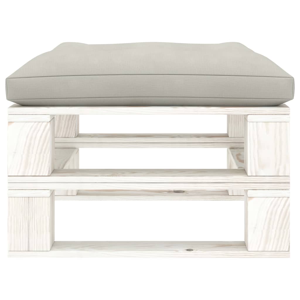 vidaXL 6-delige Loungeset met taupe kussens pallet hout