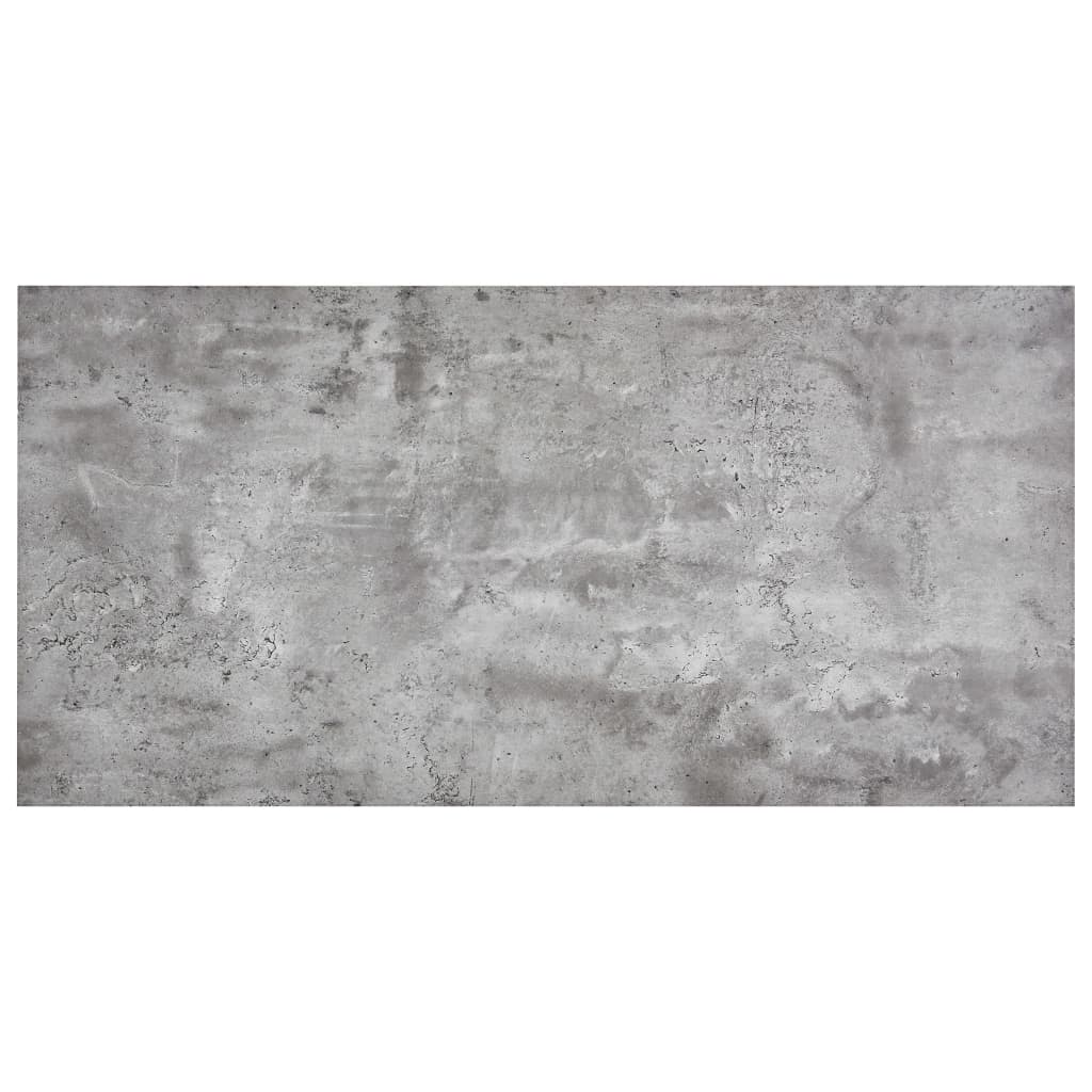 vidaXL Eettafel 120x60x74 cm MDF betonkleurig en zilverkleurig
