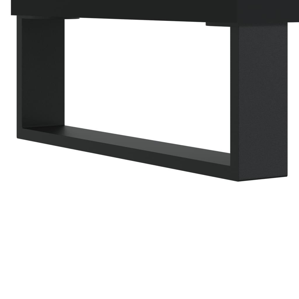 vidaXL Platenkast 84,5x38x89 cm bewerkt hout zwart
