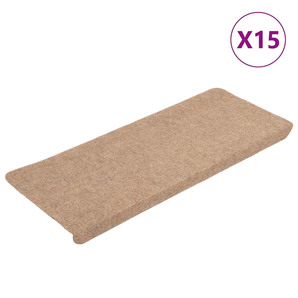 vidaXL Trapmatten zelfklevend 15 st 65x24,5x3,5 cm rood, trap mat, trap decoratie, trapbeschermer, traptapijt, trap beschermer, matje