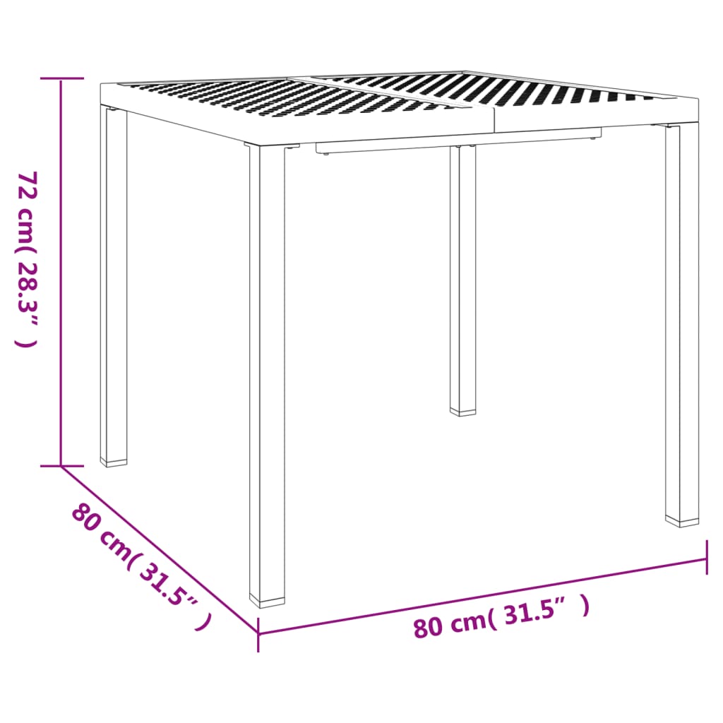 vidaXL 3-delige Tuinset staal antracietkleurig