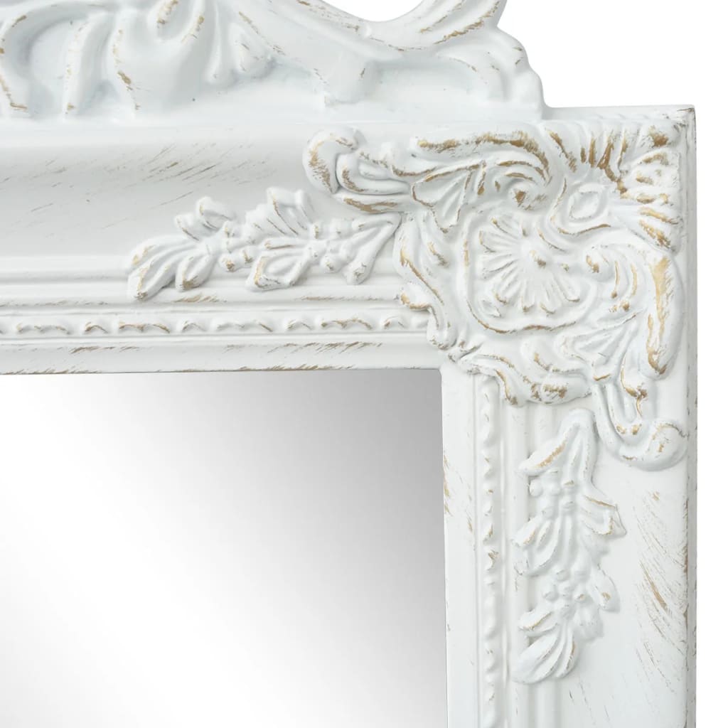 vidaXL Spiegel vrijstaand barok stijl 160x40 cm wit