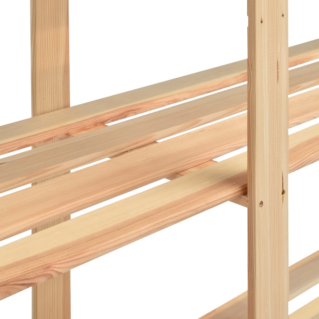 vidaXL Verhoogde plantenbak 3-laags 120x80 cm massief grenenhout grijs