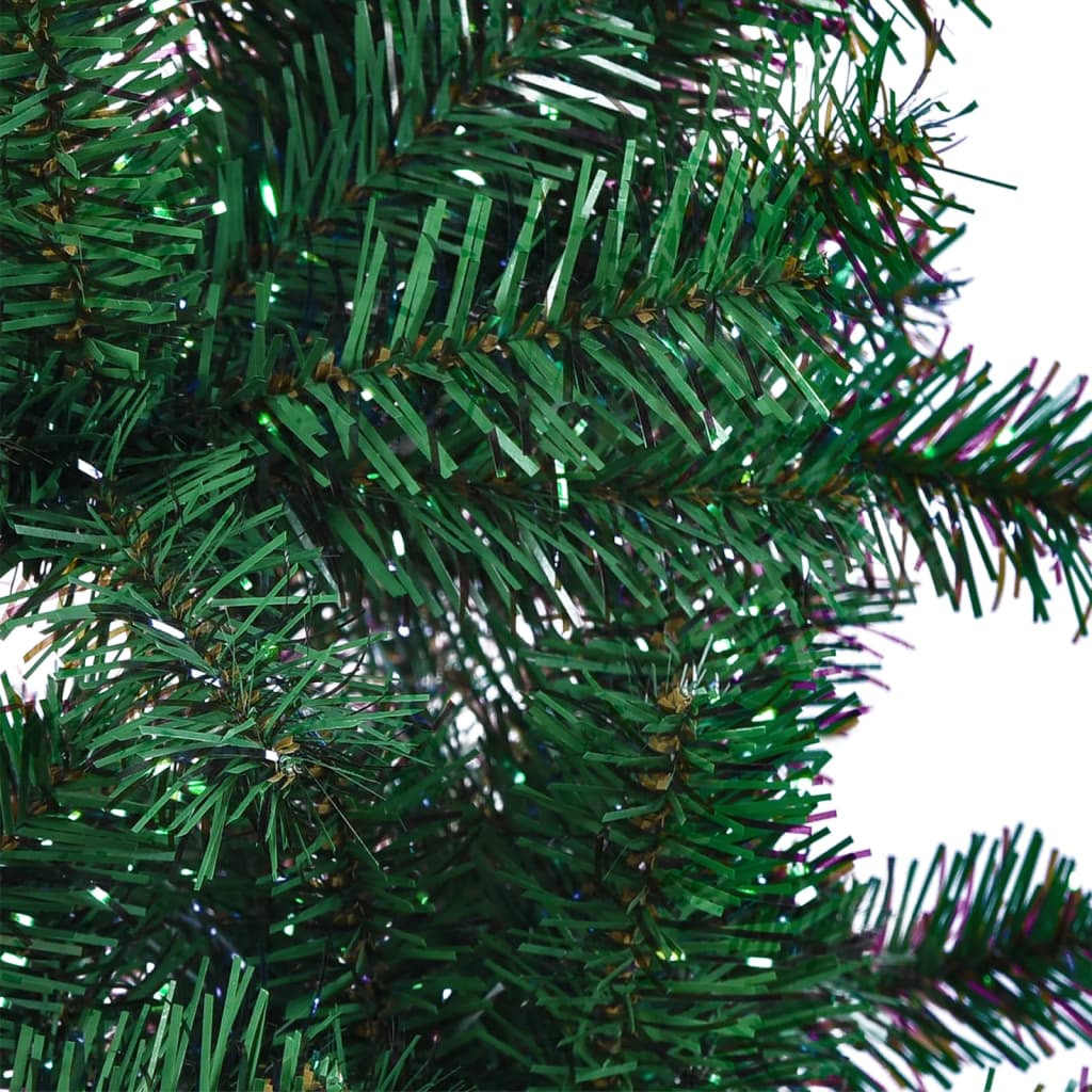 vidaXL Kunstkerstboom met iriserende uiteinden 240 cm PVC groen