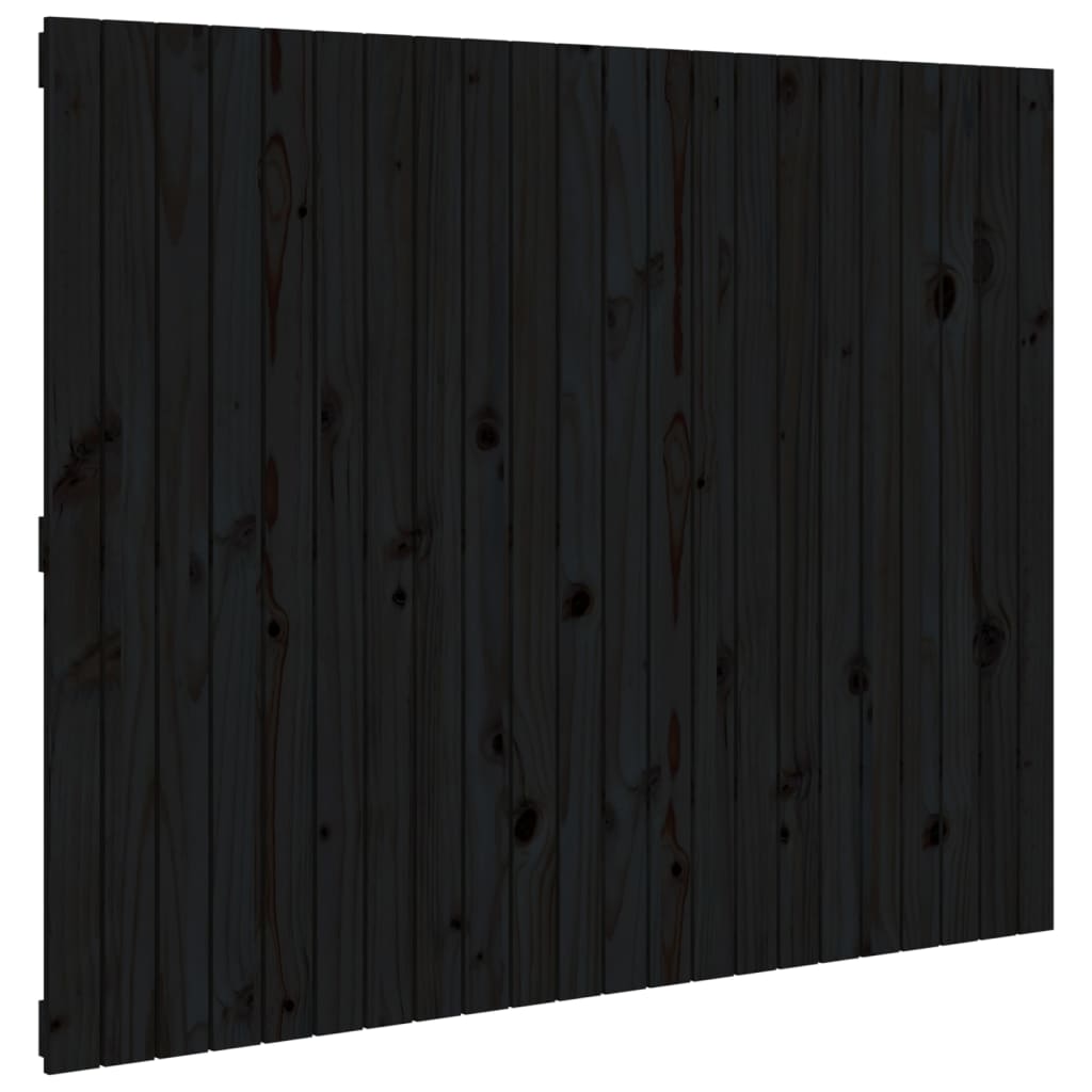 vidaXL Wandhoofdbord 140x3x110 cm massief grenenhout zwart