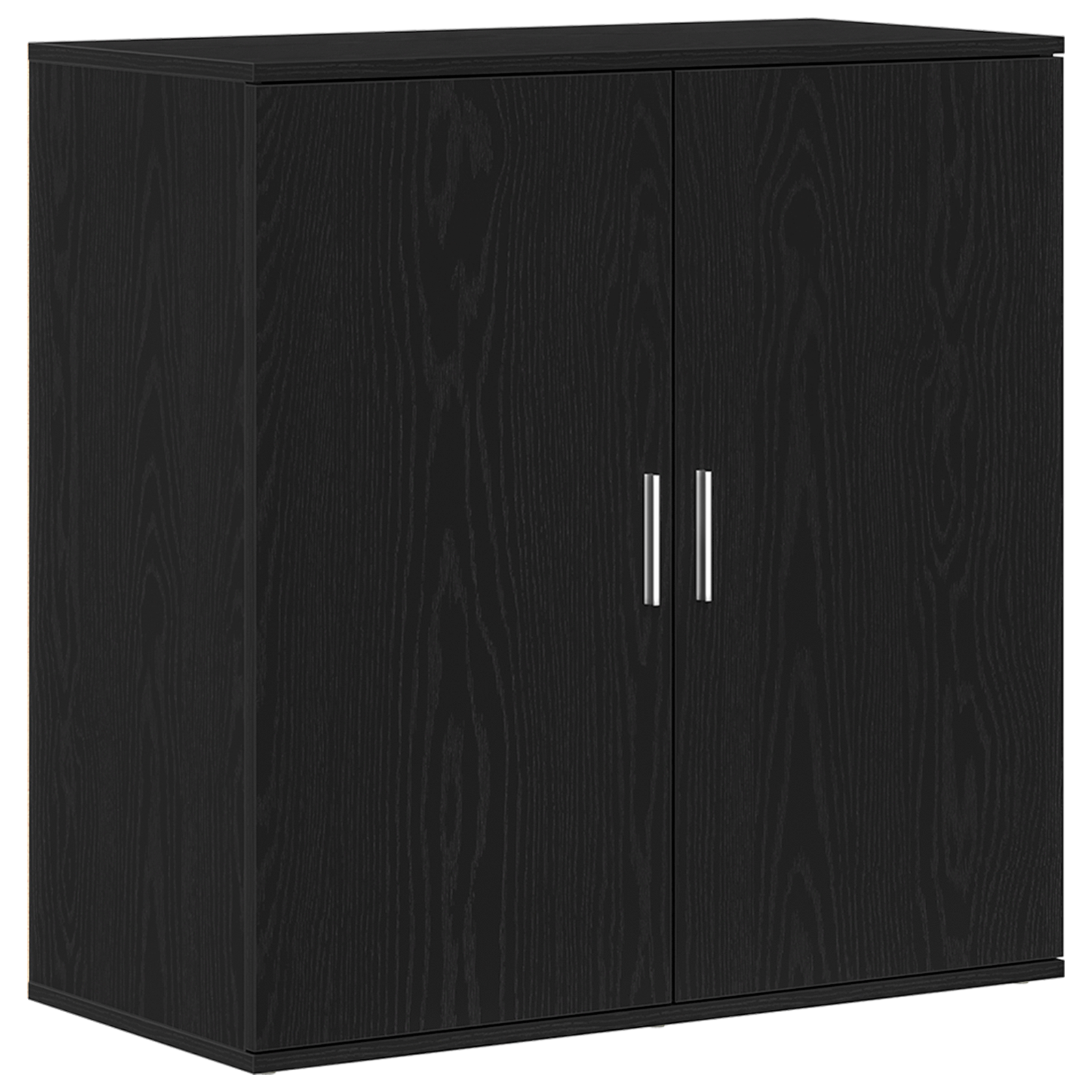 vidaXL Moderne Zwarte Eiken Speakerstand | Houten Audiohouder 30 X 60 cm Rechthoekig Ontwerp Binnen Display Geschikt Voor Woonkamer En Thuisbioscoop Houten Meubels Stijlvol Compact