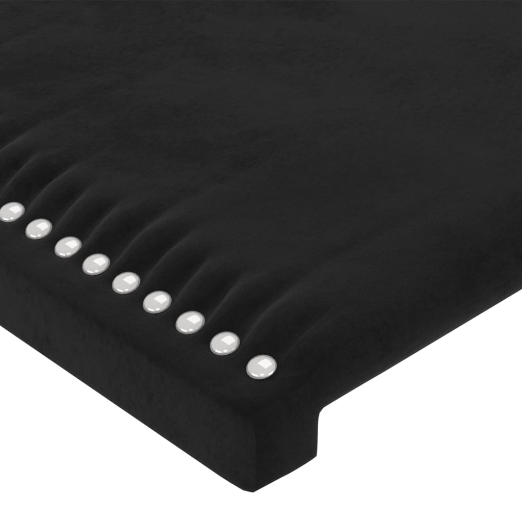 vidaXL Hoofdbord LED 203x16x118/128 cm fluweel zwart