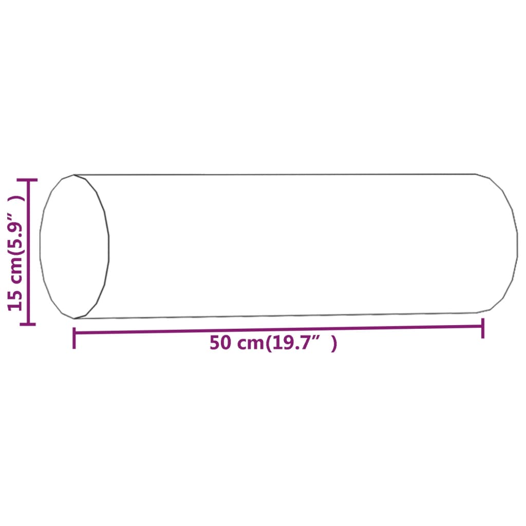 vidaXL Sierkussens 2 st 15x50 cm stof lichtgrijs