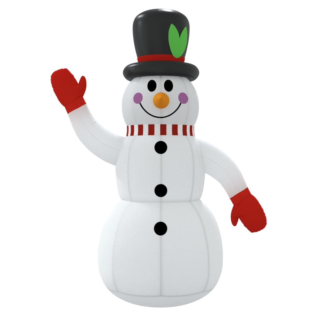 vidaXL Sneeuwpop opblaasbaar met LED's 120 cm