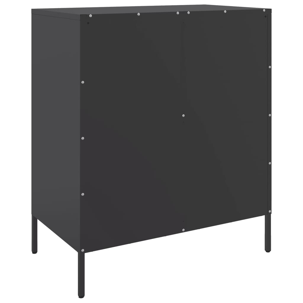 vidaXL Dressoir 68x39x79 cm staal zwart