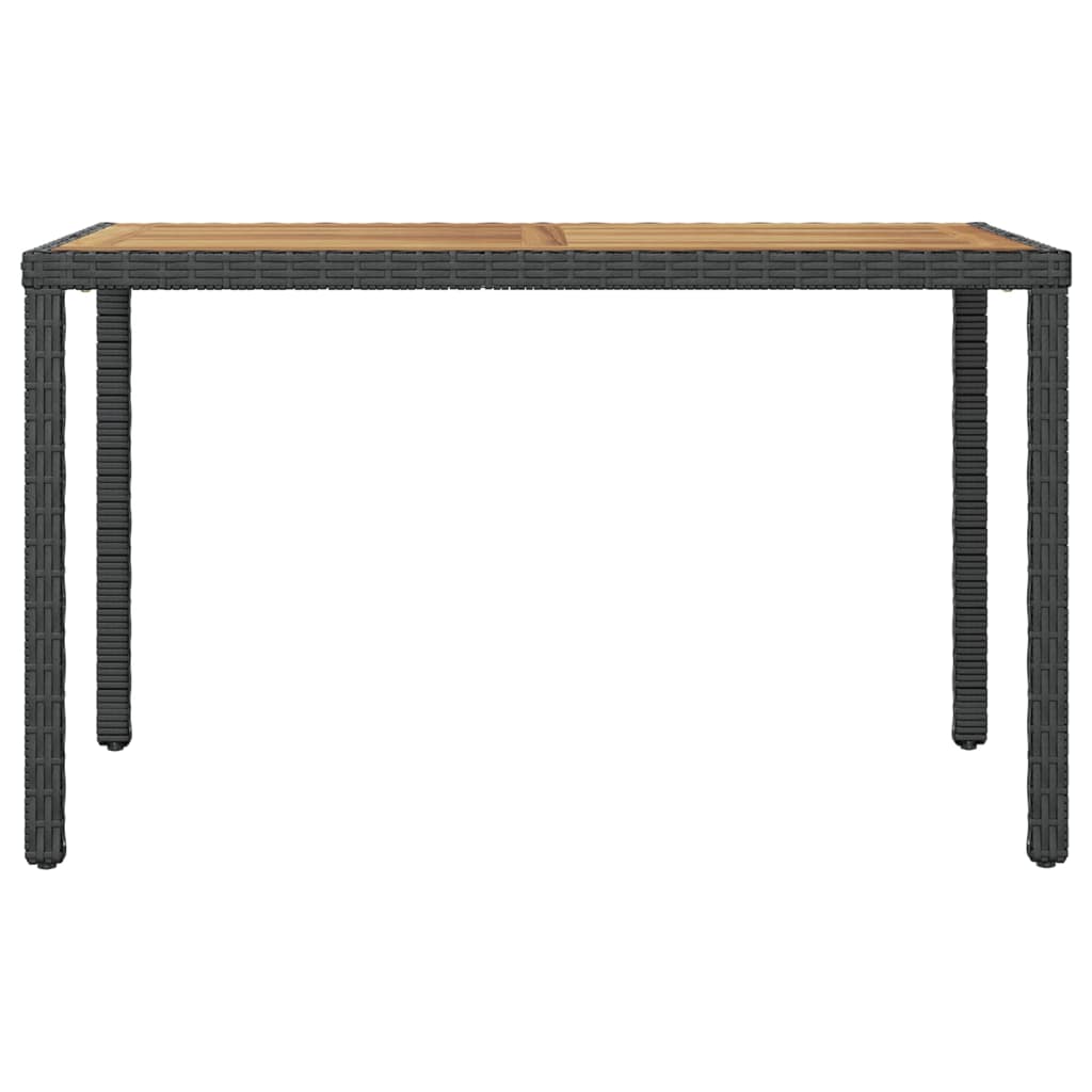 vidaXL Tuintafel 123x60x74 cm massief acaciahout zwart en bruin