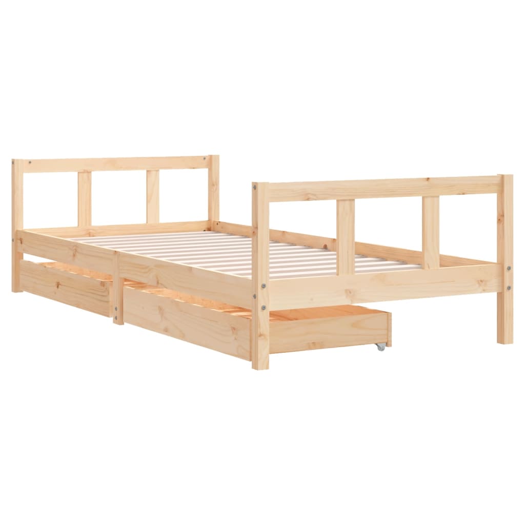 vidaXL Kinderbedframe 90x200 cm massief grenenhout