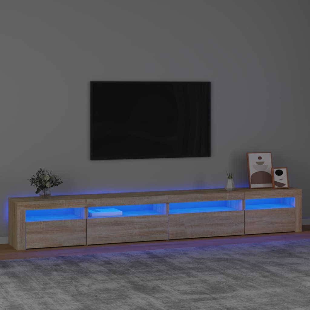 vidaXL Tv-meubel met LED-verlichting 270x35x40 cm sonoma eikenkleurig