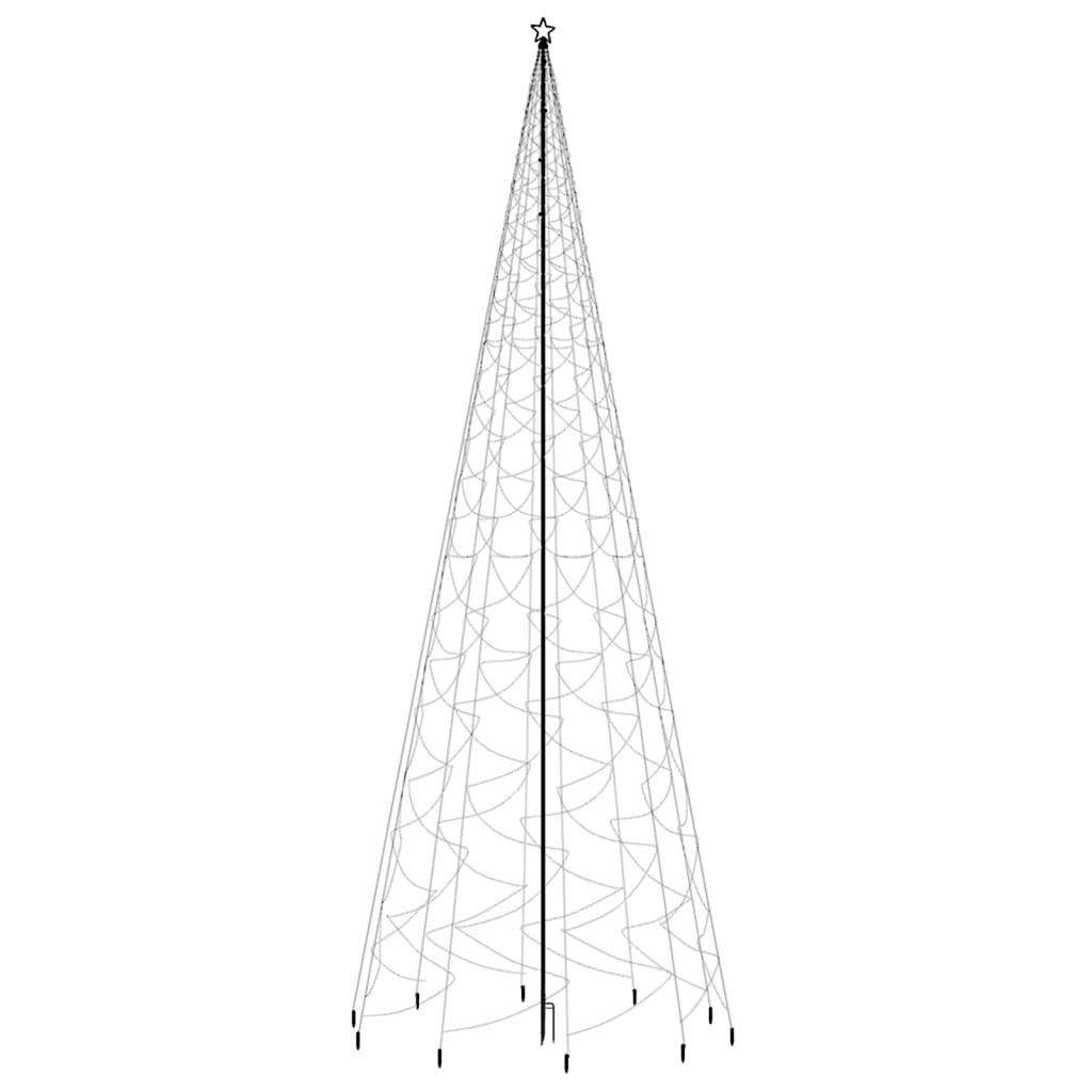 vidaXL Kerstboom met grondpin 3000 LED's warmwit 800 cm