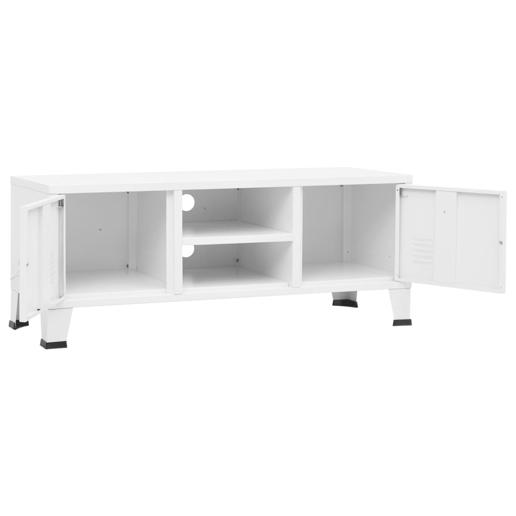 vidaXL Tv-meubel industrieel 105x35x42 cm metaal wit