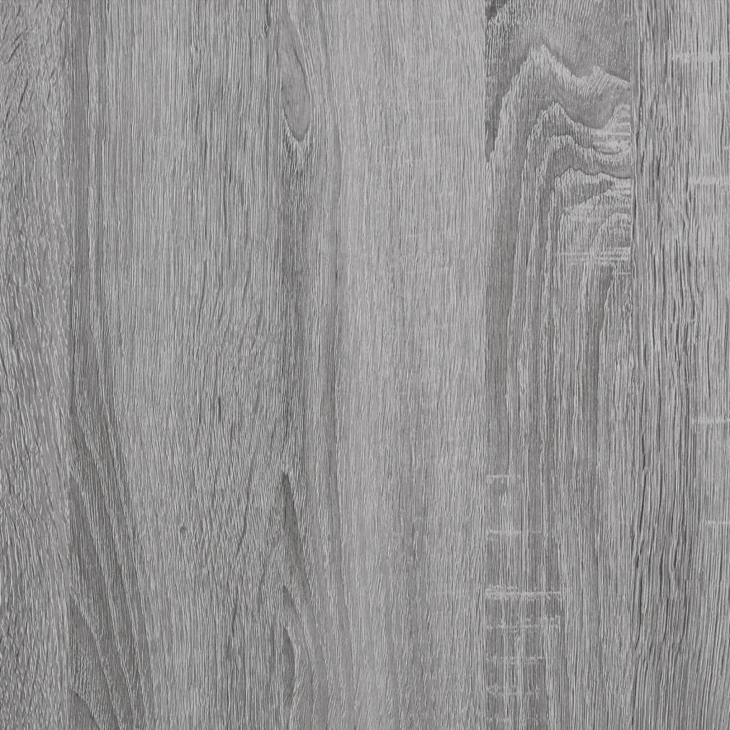 vidaXL Bijzettafel met wieltjes 50x35x55,5 cm hout grijs sonoma eiken