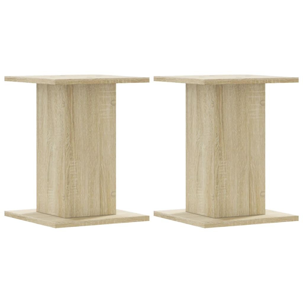 vidaXL Speakerstandaards 2 st 30x30x40 cm bewerkt hout sonoma eiken