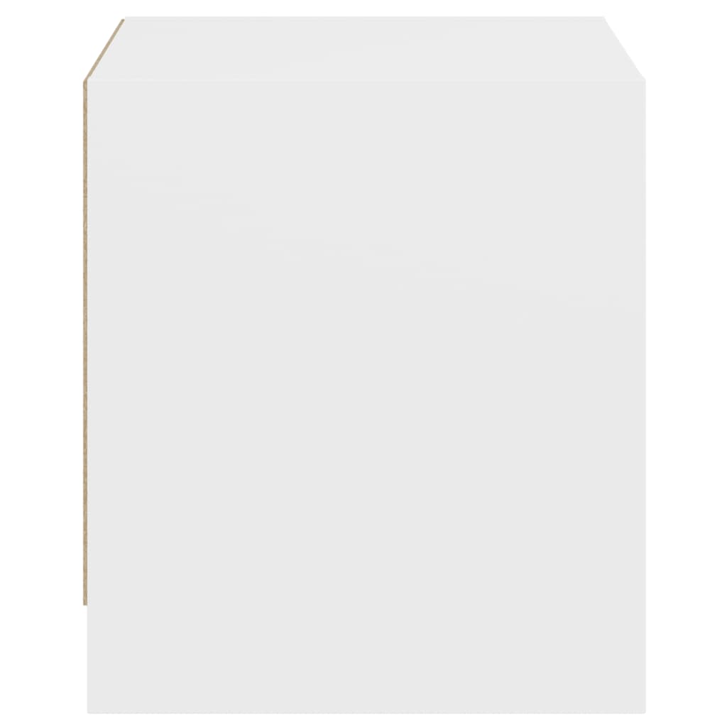 vidaXL Nachtkastje met glazen deur 35x37x42 cm wit
