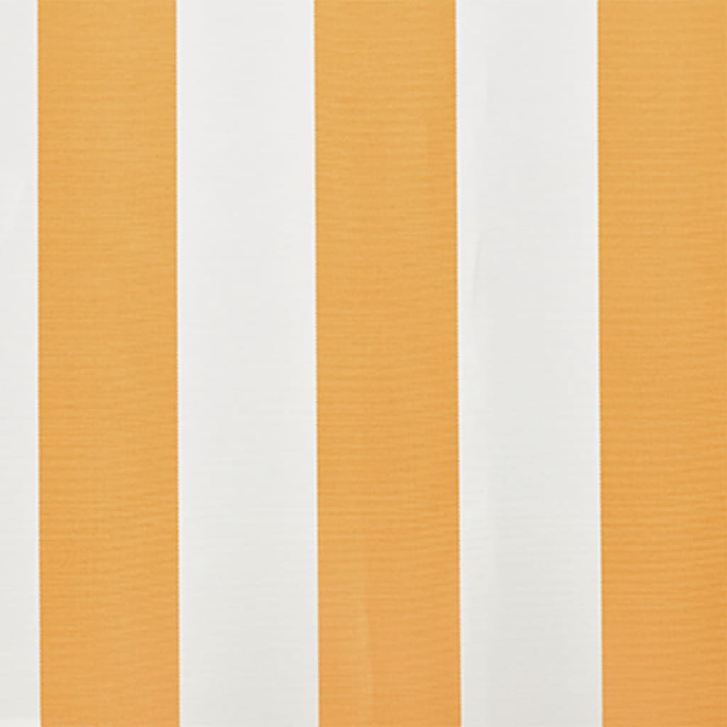 vidaXL Luifeldoek 4x3 m canvas zonnebloemgeel en wit