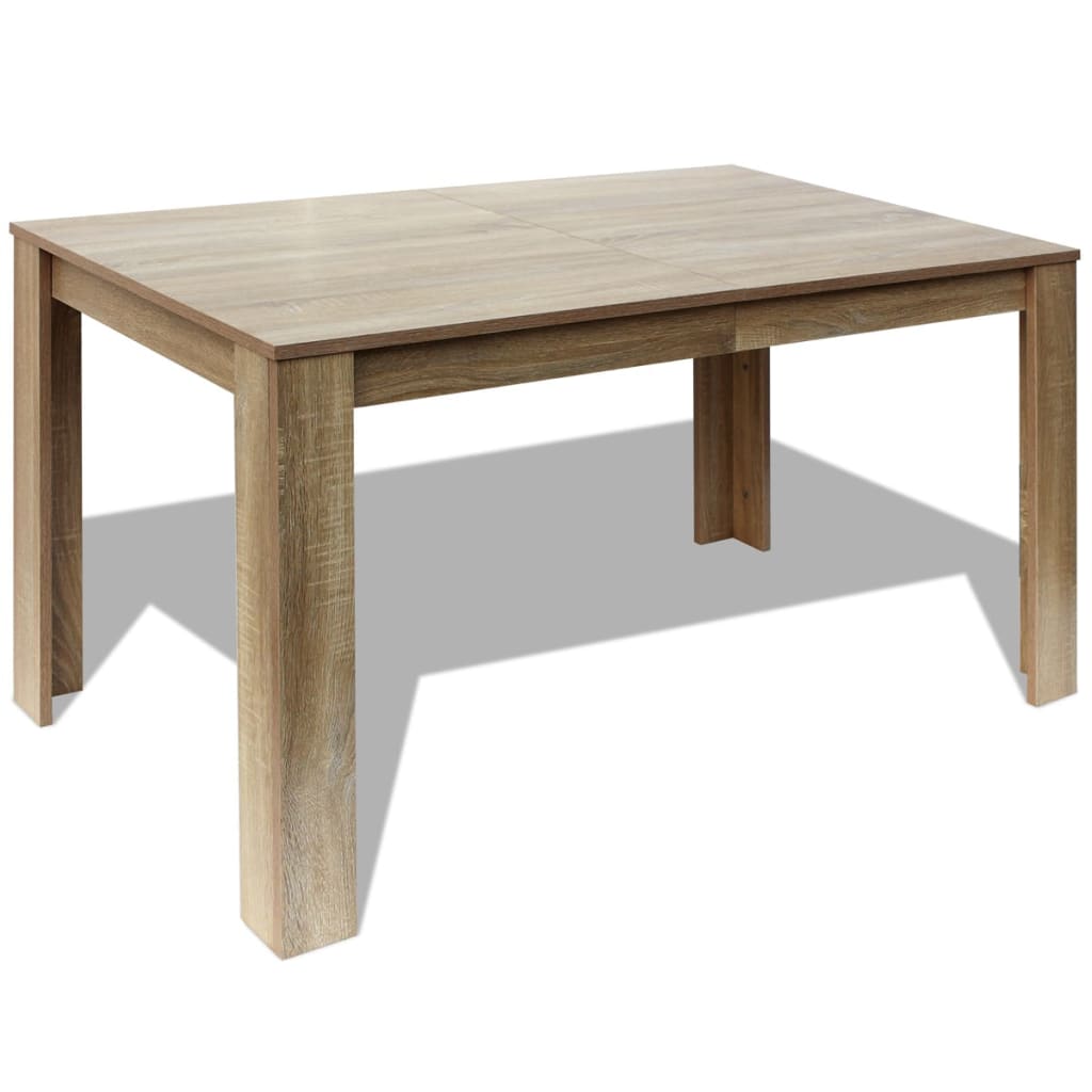 Moderne eettafel 140x80cm, wit MDF met zwarte metalen poten, marmeren