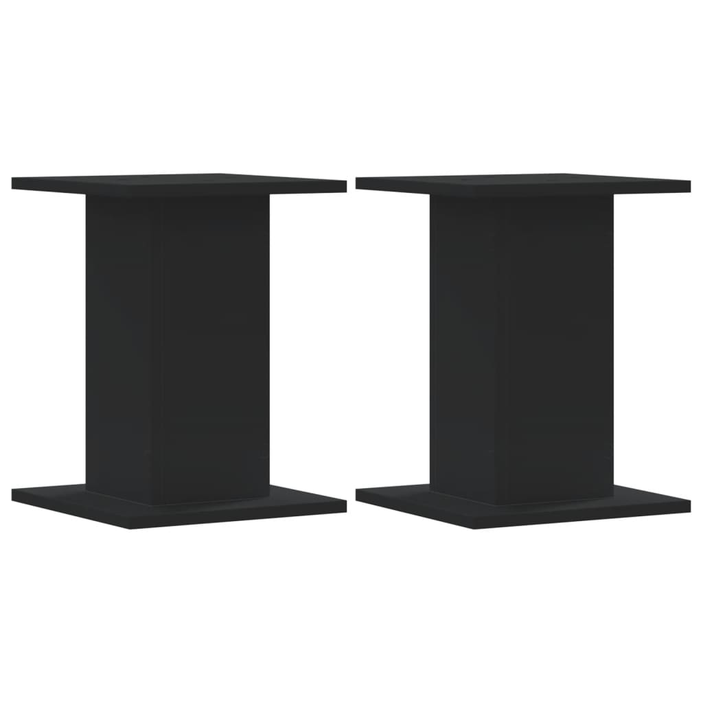 vidaXL Speakerstandaards 2 st 30x30x40 cm bewerkt hout zwart