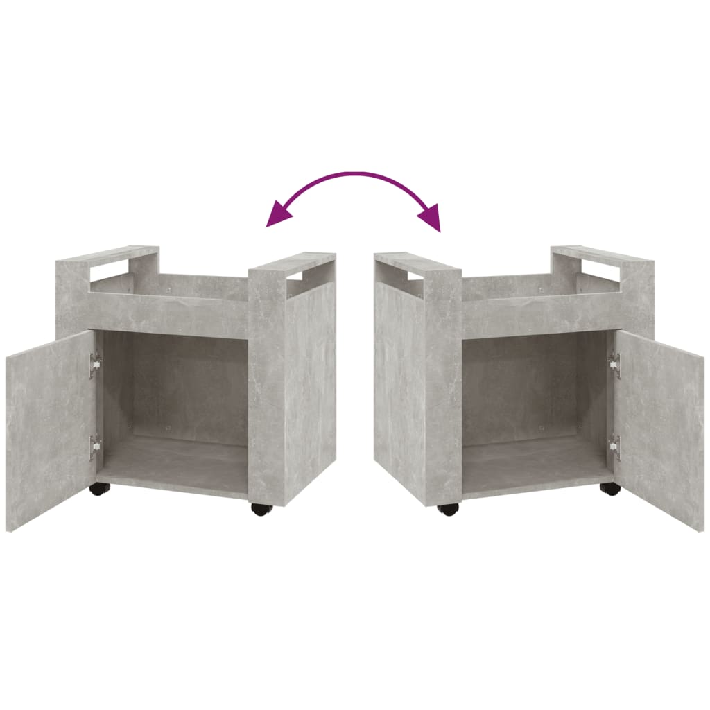 vidaXL Bureaukastje 60x45x60 cm bewerkt hout betongrijs