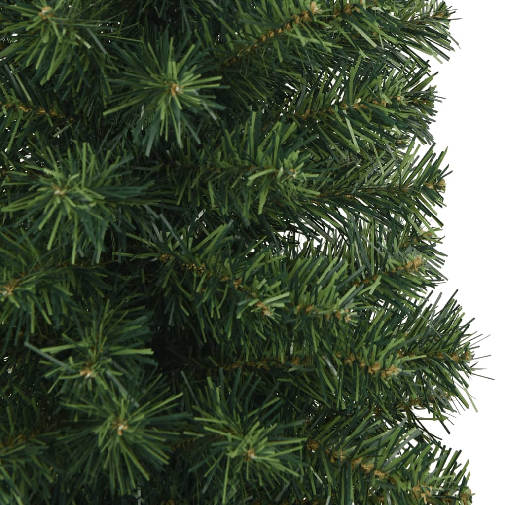 vidaXL Kunstkerstboom met standaard smal 240 cm PVC groen