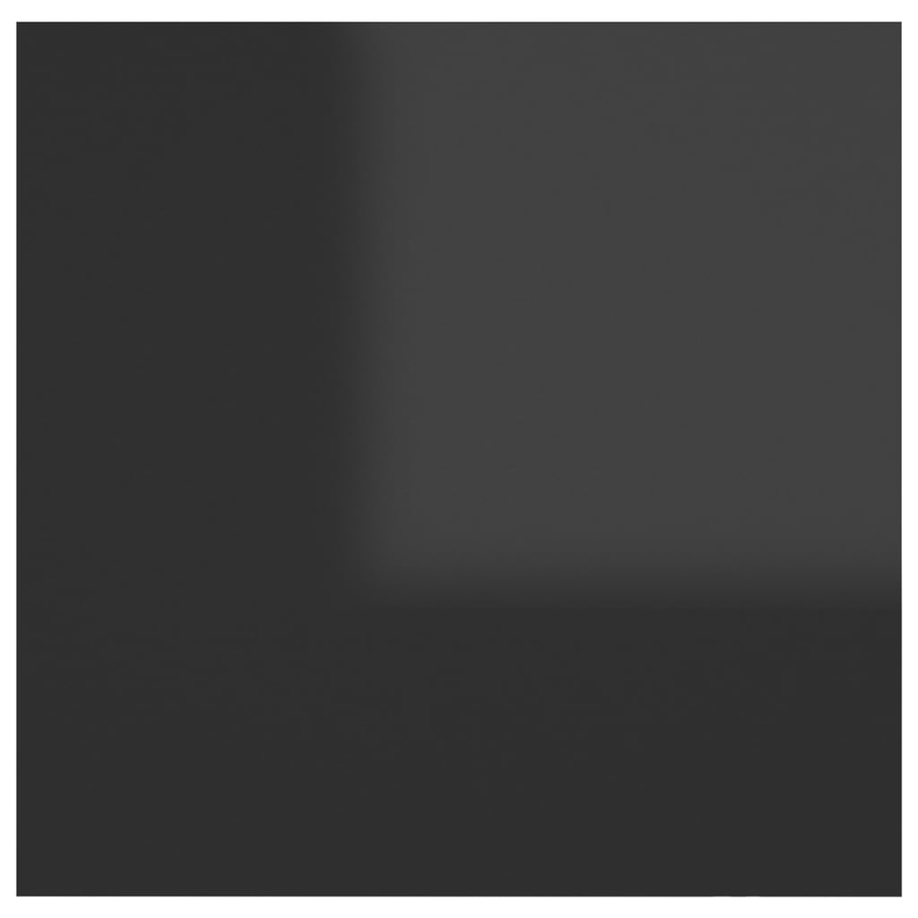 vidaXL Nachtkastje 30,5x30x30 cm spaanplaat hoogglans zwart