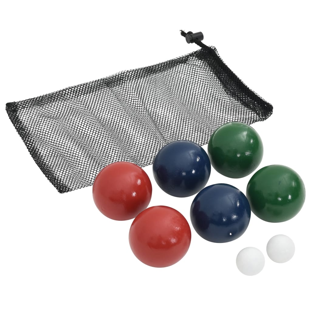 vidaXL 8-delige Jeu de boules ballenset en draagtas massief grenenhout