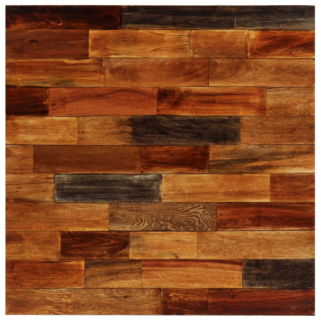 vidaXL 3-delige Barset massief gerecycled hout en echt geitenleer
