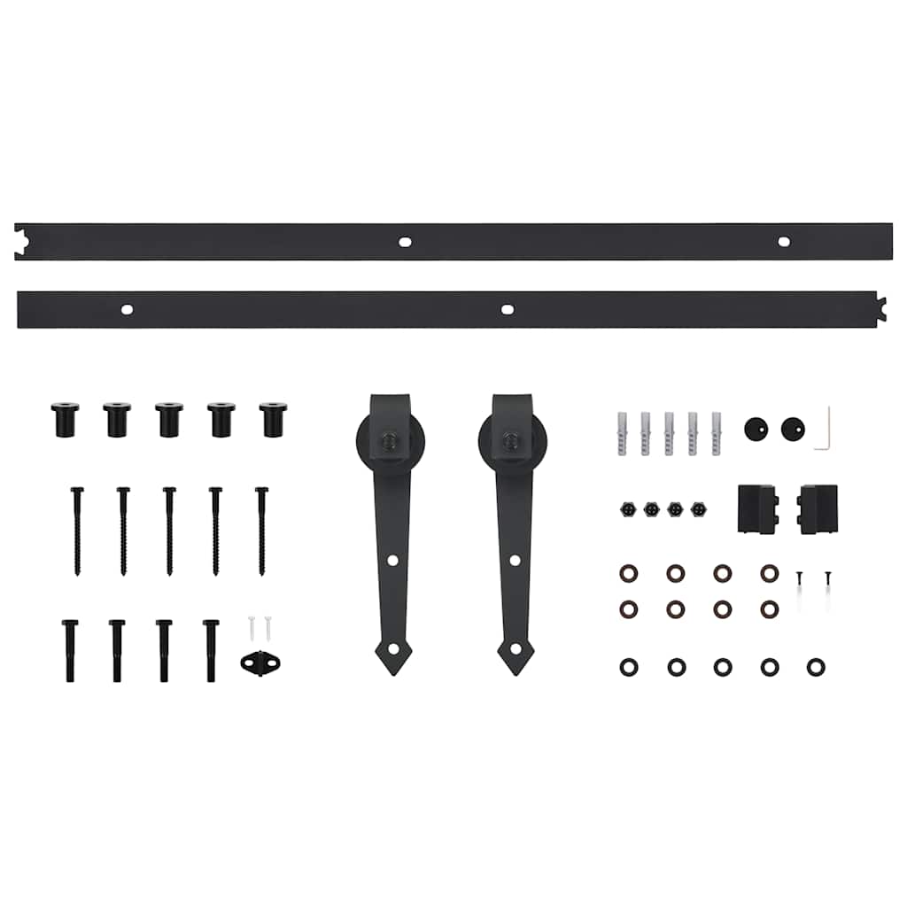 vidaXL Schuifdeur met beslag 80x210 cm massief grenenhout