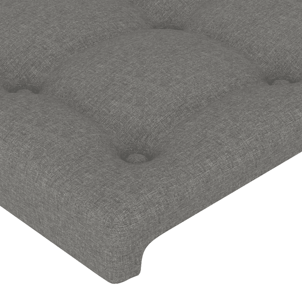 vidaXL Boxspring met matras stof donkergrijs 120x200 cm