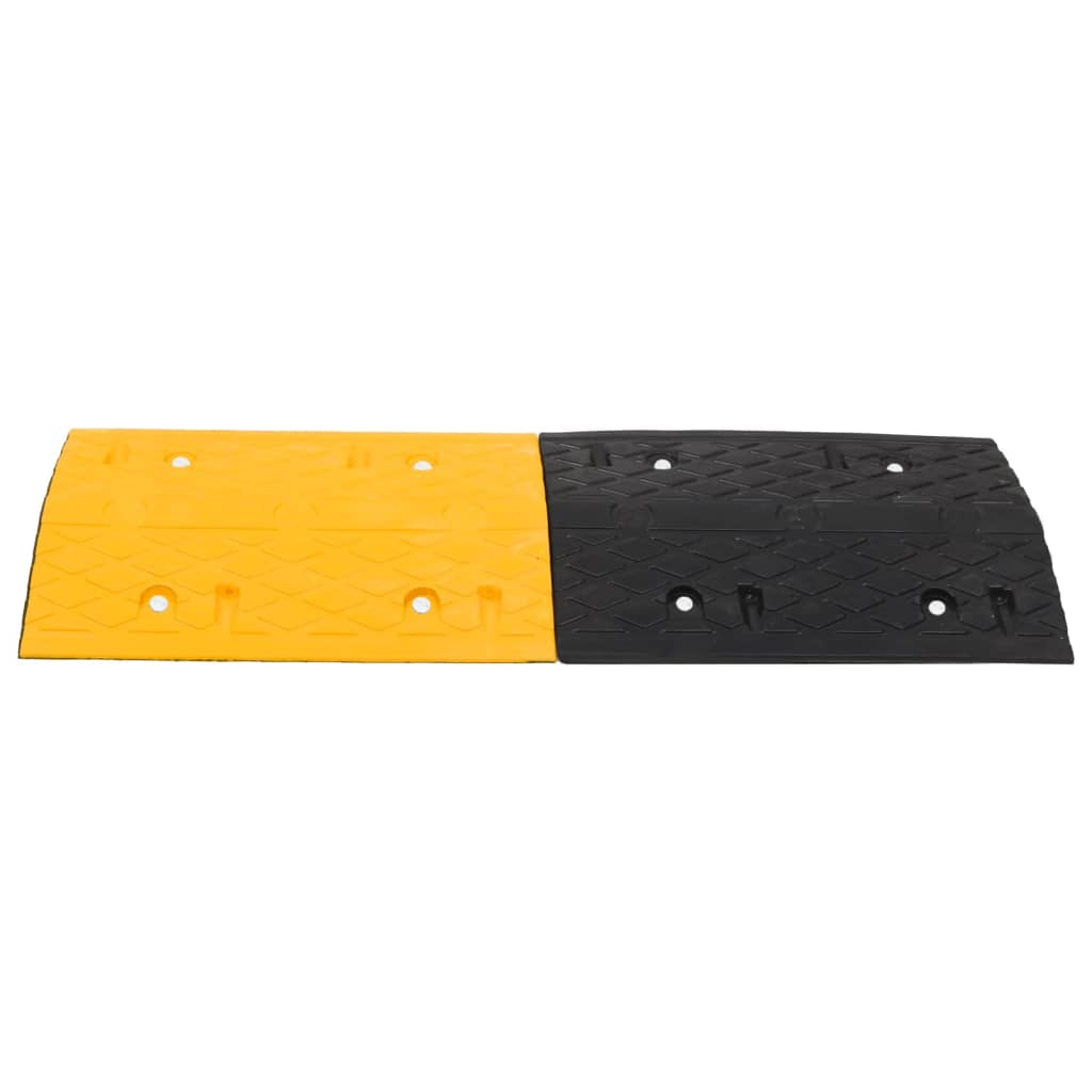 vidaXL Verkeersdrempel 97x32,5x4 rubber geel en zwart