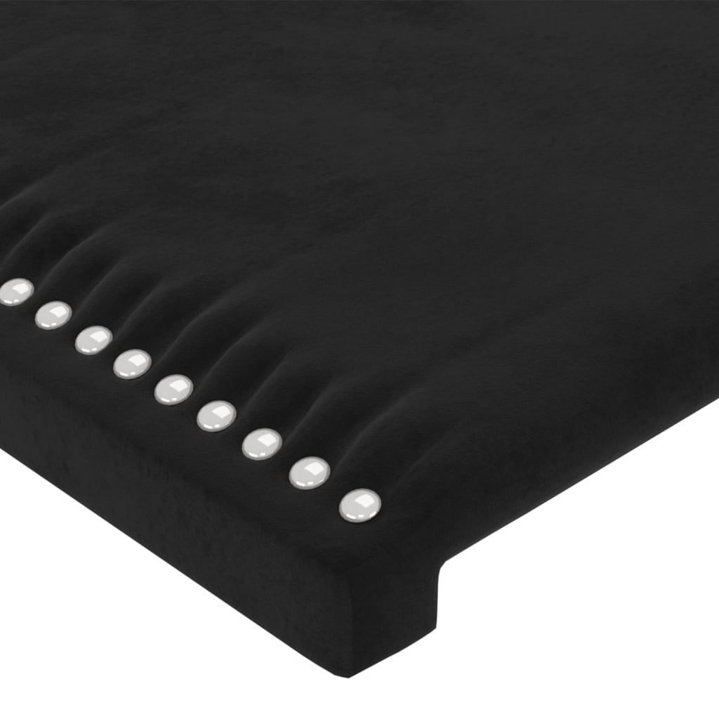 vidaXL Hoofdbord met randen 103x23x78/88 cm fluweel zwart