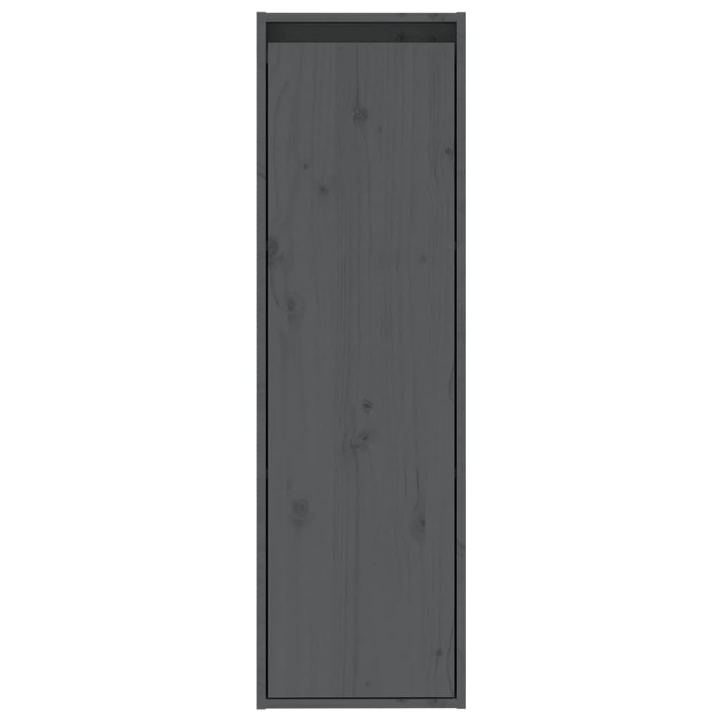 vidaXL Wandkast 30x30x100 cm massief grenenhout grijs
